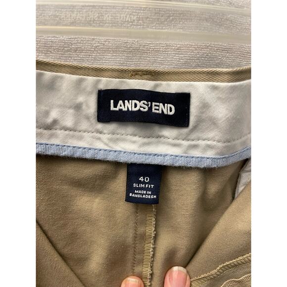 Lands End Mens pants‎ size 40 Khaki’s slim Fit chino style - Picture 3 of 4